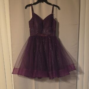 Sparkling Purple Homecoming Dress